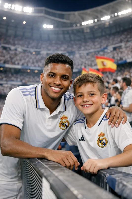 Photo with Rodrygo - Real Madrid Gemini AI Prompt