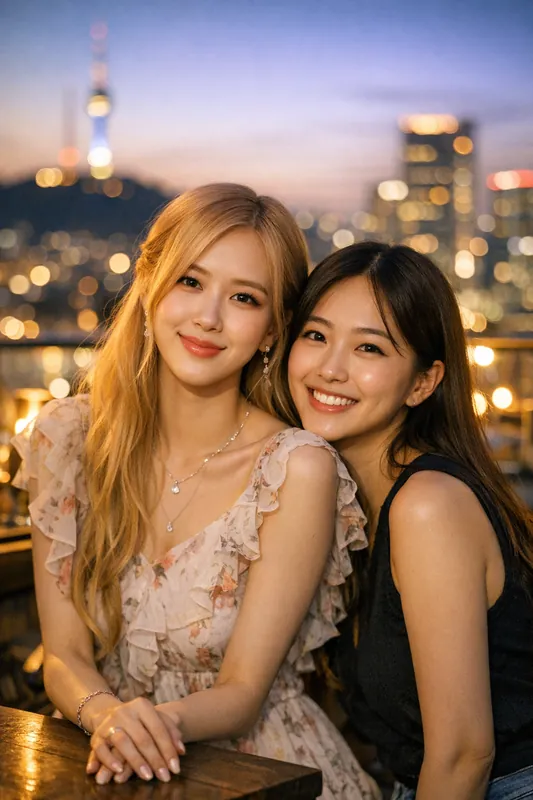 Photo with Rosé of BLACKPINK - K-Pop Gemini AI Prompt