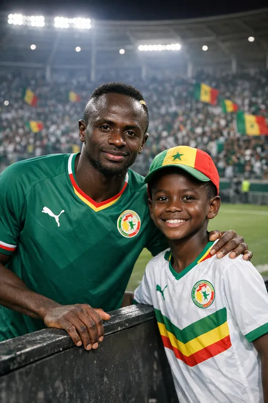 Photo with Sadio Mané - Senegal Gemini AI Prompt