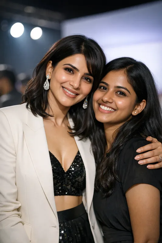 Photo with Samantha Ruth Prabhu - South India Gemini AI Prompt