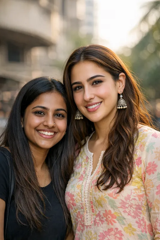 Photo with Sara Ali Khan - Bollywood Gemini AI Prompt