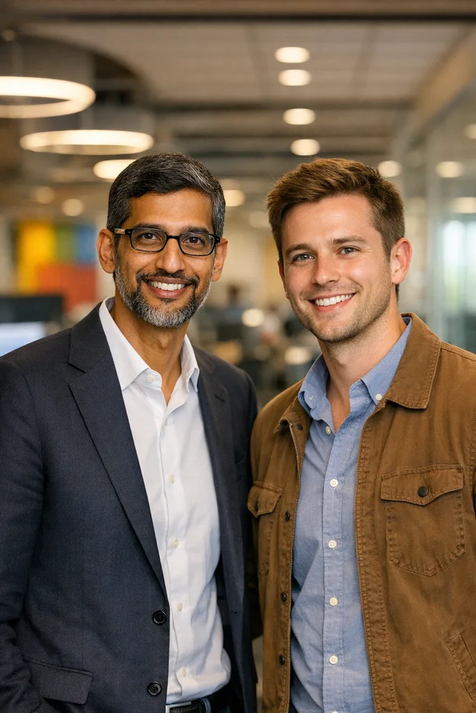 Photo with Sundar Pichai - Google CEO Gemini AI Prompt - Image 1
