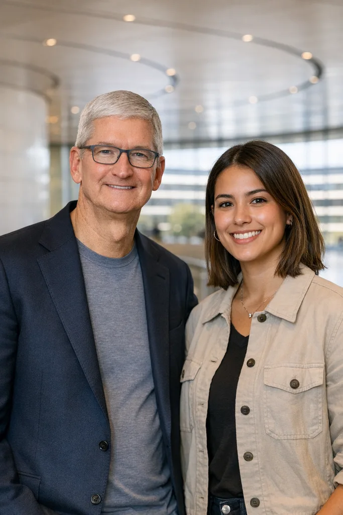 Photo with Tim Cook - Apple CEO Gemini AI Prompt - Image 1