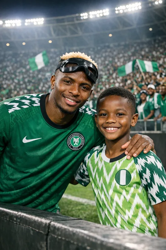 Photo with Victor Osimhen - Nigeria Gemini AI Prompt