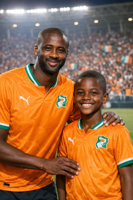 Photo with Yaya Touré - Ivory Coast Midfield Legend Gemini AI Prompt