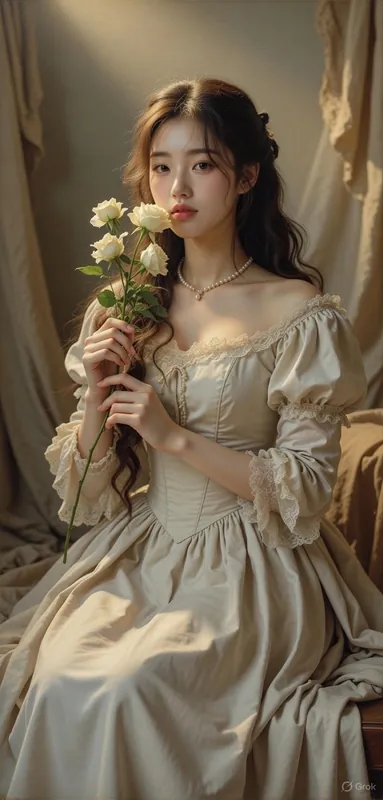 Renaissance Studio Portrait - Victorian Dress - Thumbnail 3