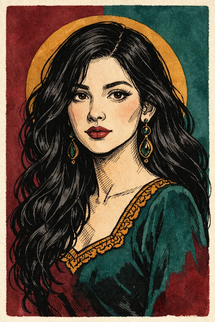 Velvet Gouache & Fine Liner AI Photo Prompt — Transform Any Photo