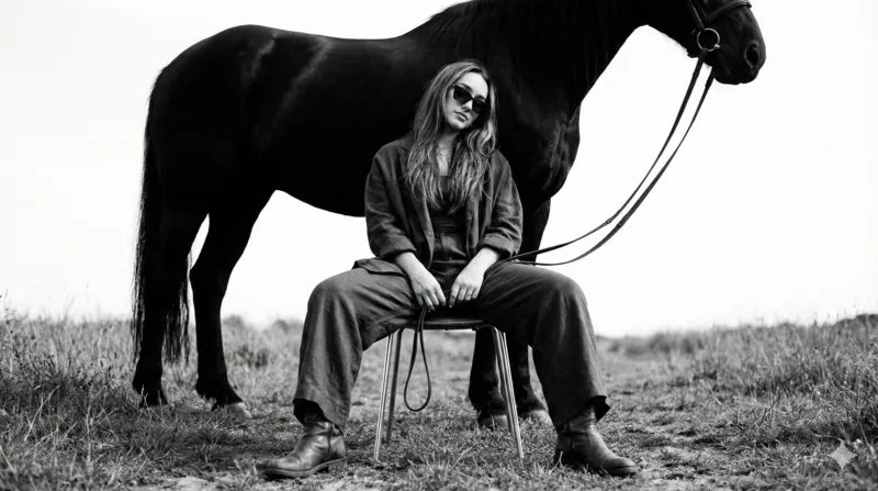 Woman Horse Minimalist Fine-Art Portrait - Thumbnail 2