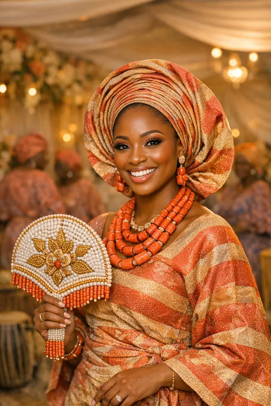 Yoruba Traditional Wedding AI Photo Prompt - Nigerian Wedding Editing