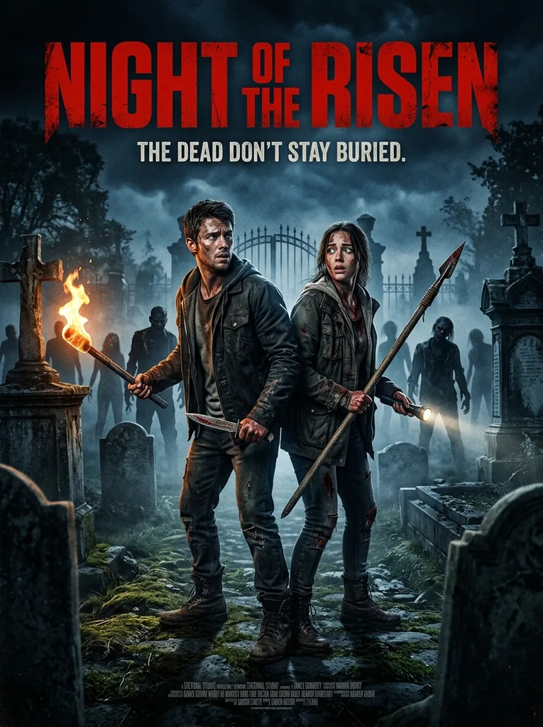 Zombie Horror Movie Poster AI Photo Prompt - Image 1